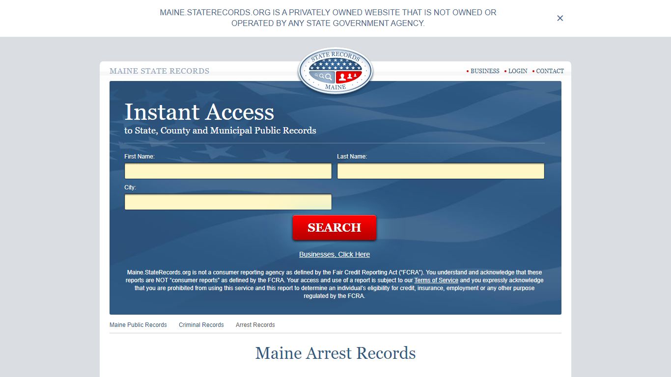 Maine Arrest Records | StateRecords.org